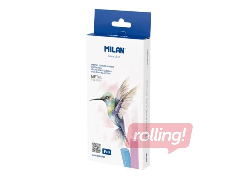 Soft pastel sticks Milan Art, 12 metal colours