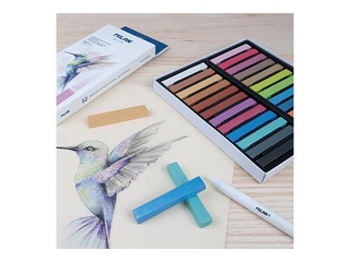 Soft pastel sticks Milan Art, 12 metal colours