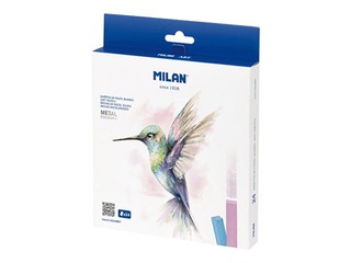 SALE Pastelsed pehmed kriidid Milan Art, 24 metallvärvi