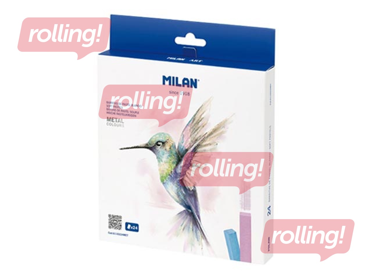 Soft pastel sticks Milan Art, 24 metal colours