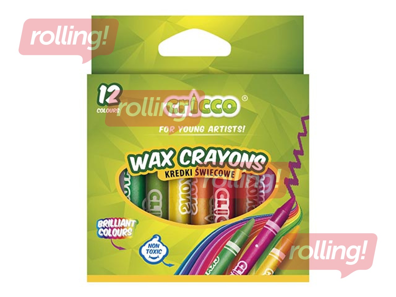 Wax Crayons Cricco, 12 colours