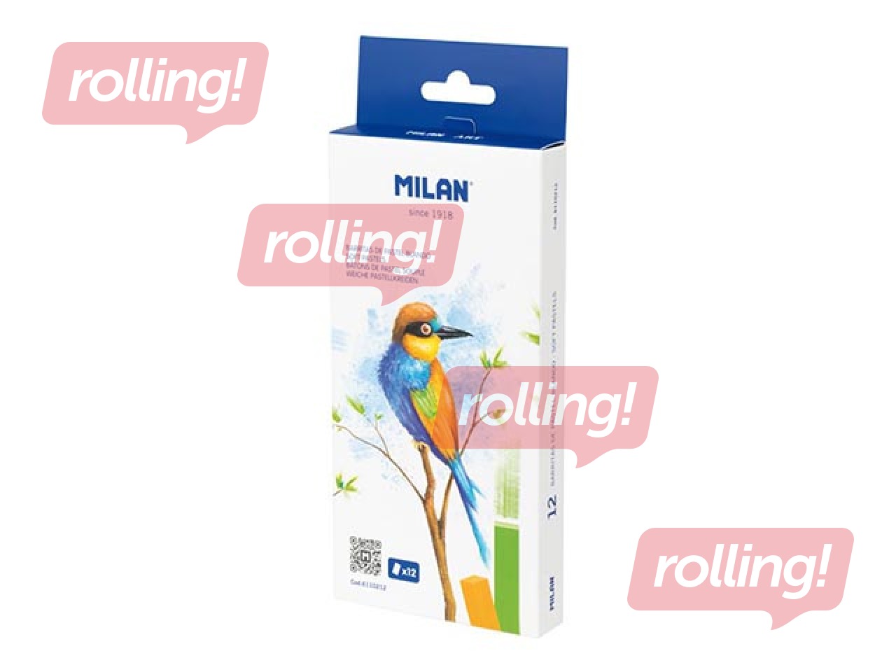 Pehmed pastellkreidid Milan Art, 12 värvi