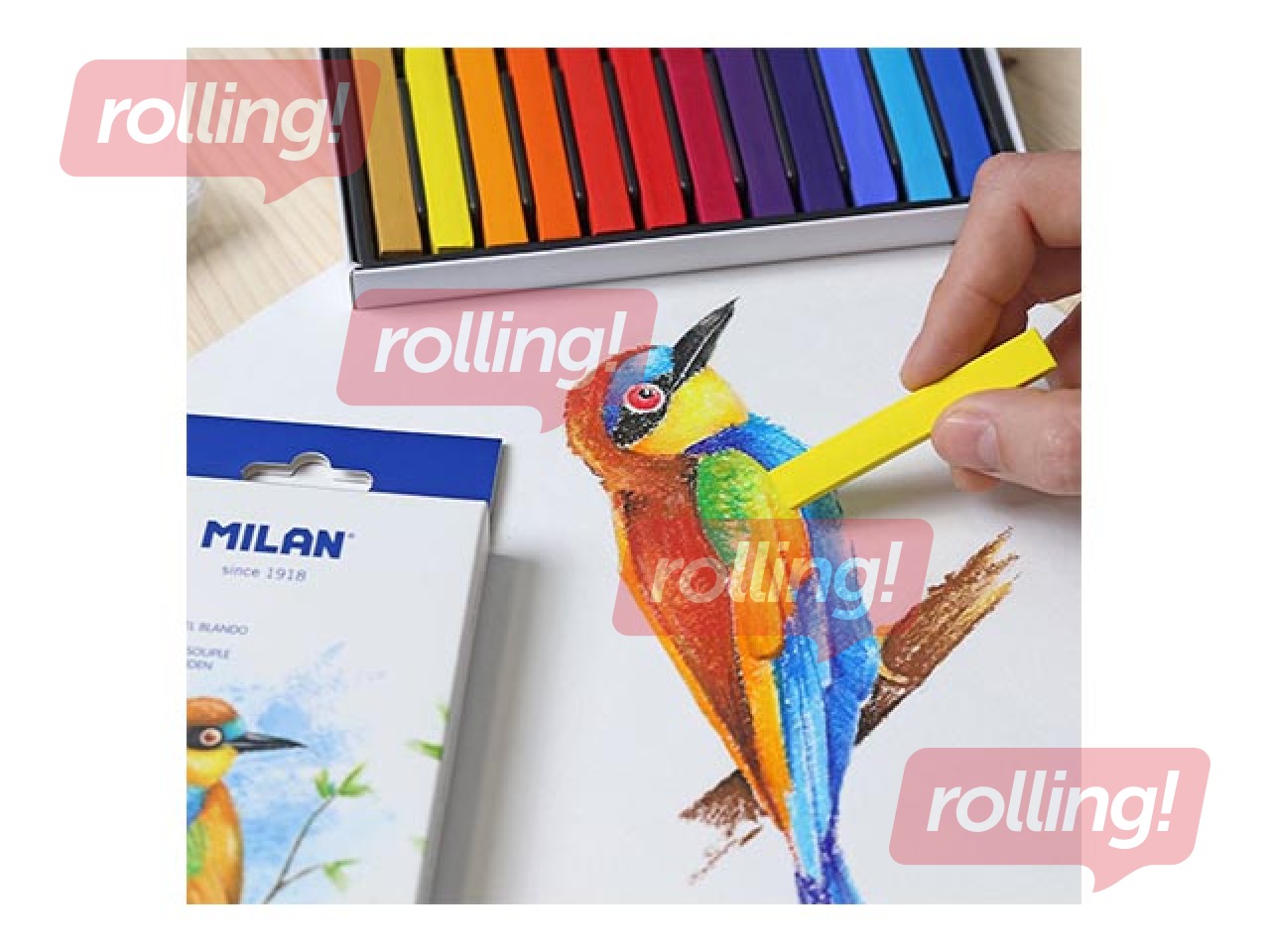 Pehmed pastellkreidid Milan Art, 12 värvi