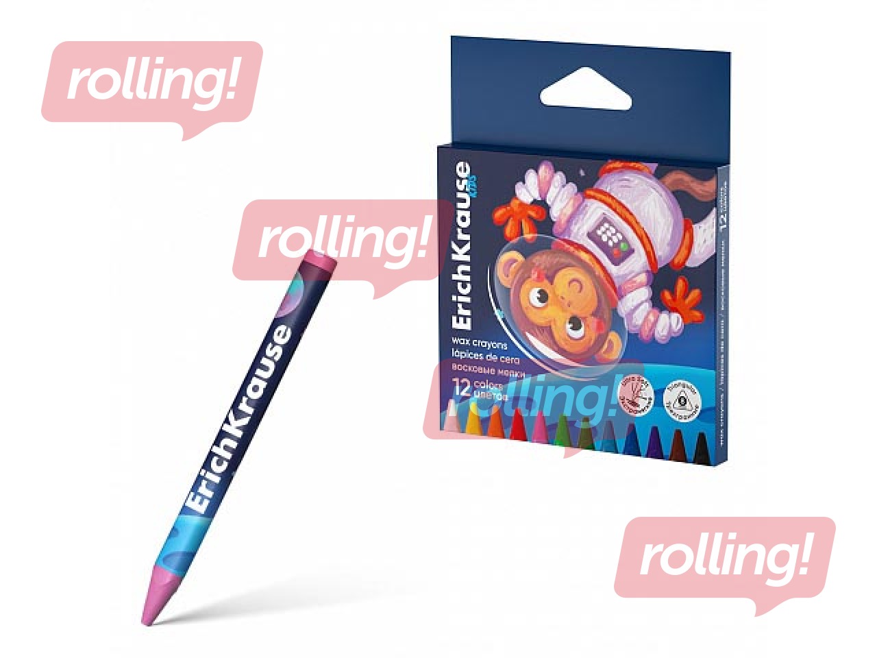 Vahakriidid ErichKrause, kolmnurksed, 12 värvi