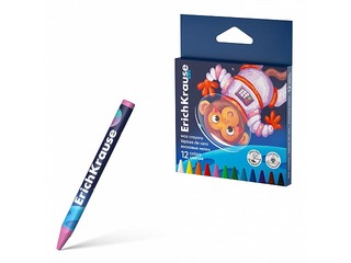 Wax crayons ErichKrause, triangular, 12 colors