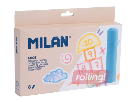 Värvilised kriidid Milan, erinevad värvid, 8tk