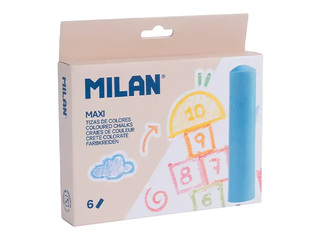 Coloured chalks Milan, assorted colours, 6 pcs.