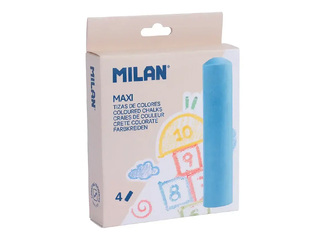 Krāsainie krītiņi asfaltam Milan, dažādas krāsas, 4 gab.