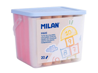 Krāsainie krītiņi asfaltam Milan, dažādas krāsas, 20 gab.