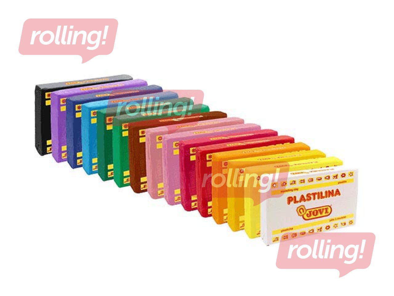 Plastilīns Jovi, 350g, sarkana krāsa