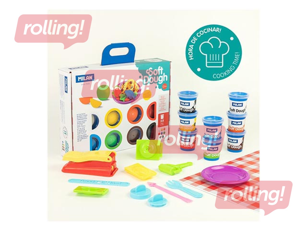 Pehme voolimismass, tööristadega Milan ''Cooking time''