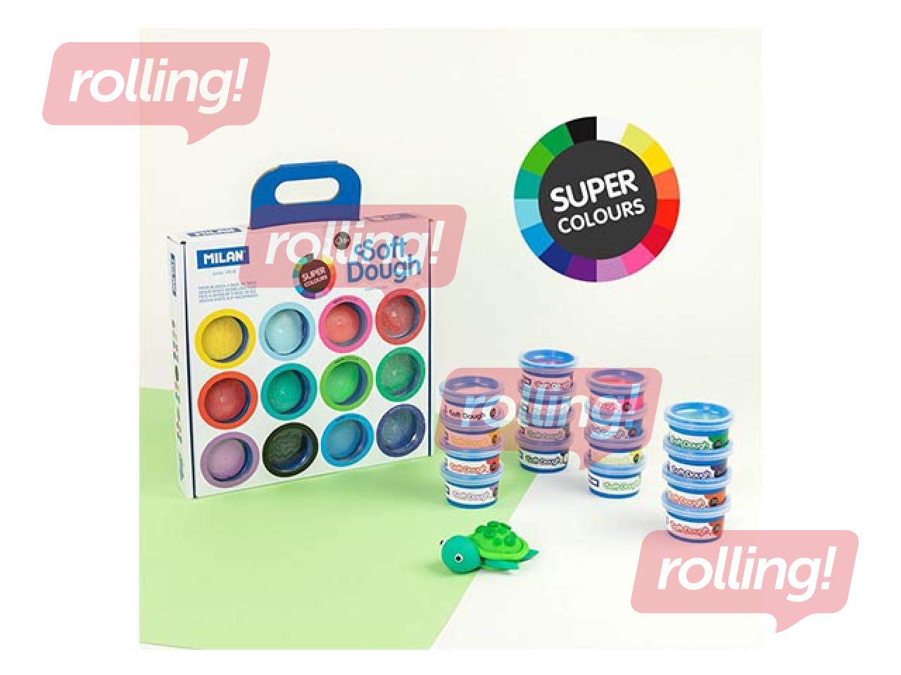 Soft Dough assorted colours Milan, 16 colours