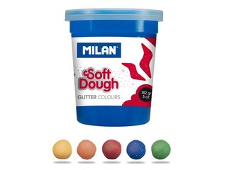 Plastilīna - modelēšanas masas komplekts Milan, 5 krāsas ar spīdumiem