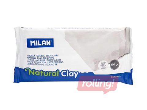 Air-dry natural clay Milan, white, 400 g
