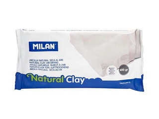 Õhkkuiv looduslik savi Milano, valge, 400 g