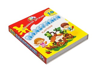 Plastilīns Gamma ar nazīti, 10 krāsas