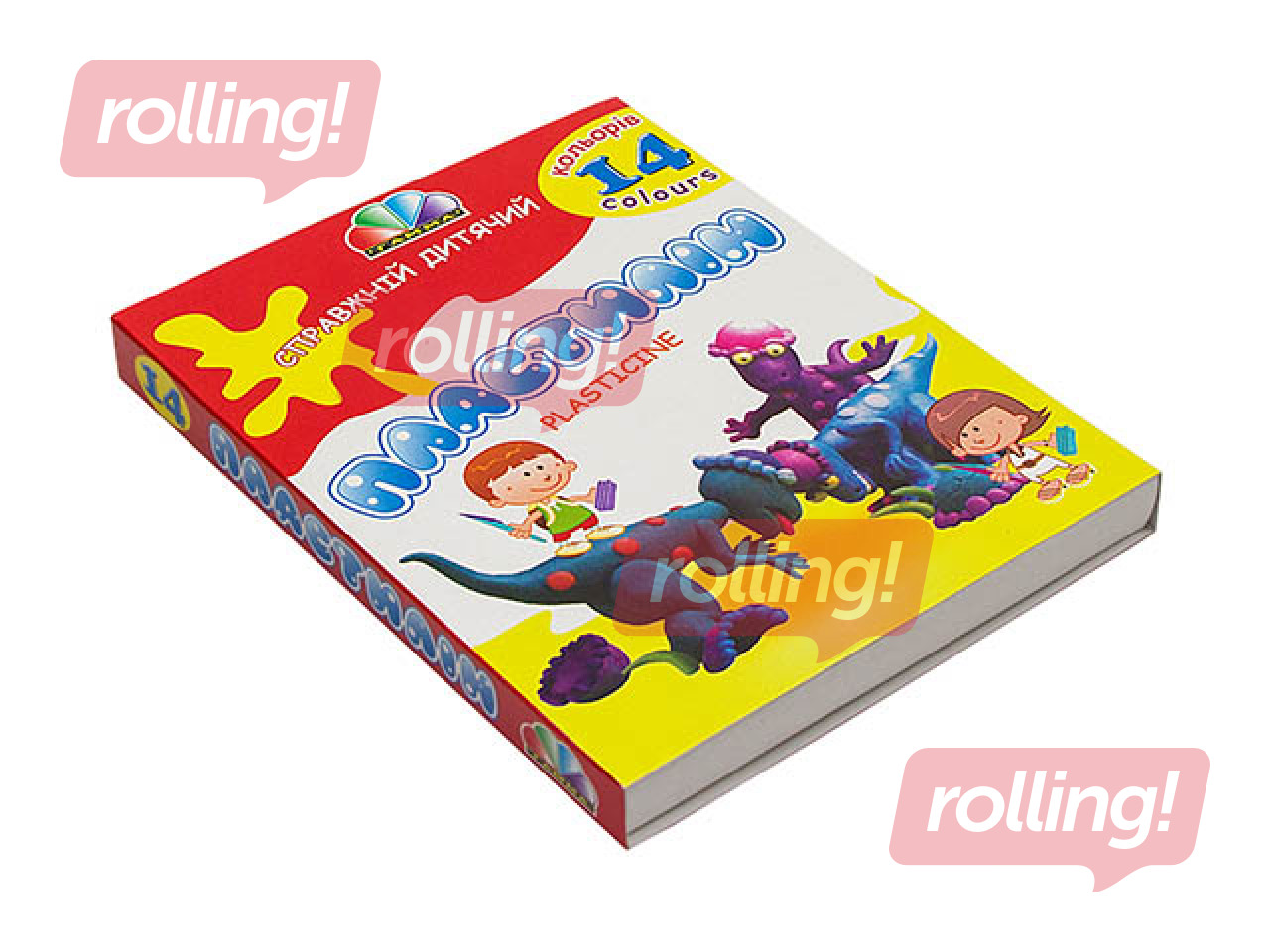 Plastilīns Gamma ar nazīti, 14 krāsas
