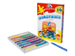 Plasticine Gamma with modelling tool, 16 colors