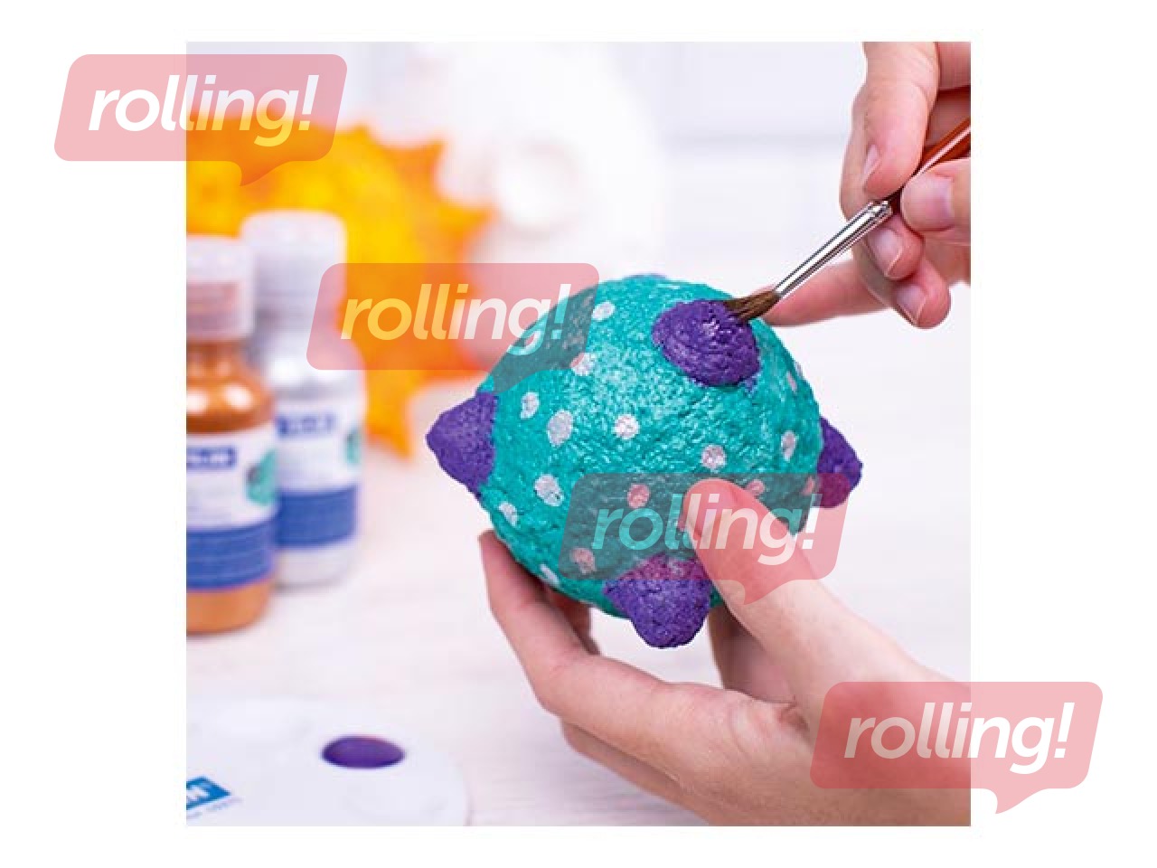 Papier-mâché pulber, valge, 200 g