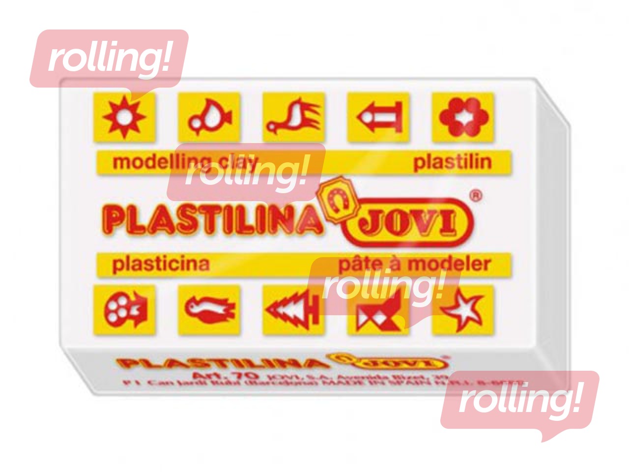 Plasticine Jovi, 50g, white