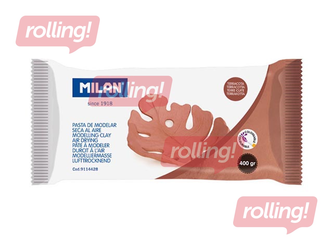 Õhuga kuivav modelleerimissavi Milan, terrakota, 400 g