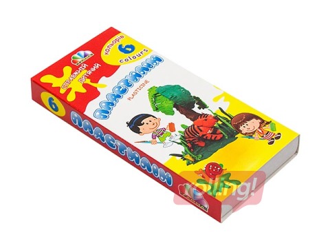 Plastiliin Gamma modelleerimisvahendiga, 6 värvi