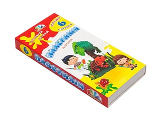 Plastilīns Gamma ar nazīti, 6 krāsas