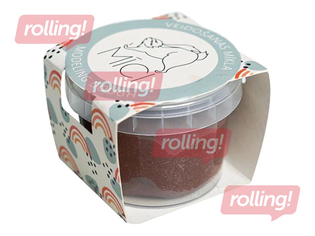 Plastilīns - modelēšanas masa Mīci, 120g, brūna krāsa