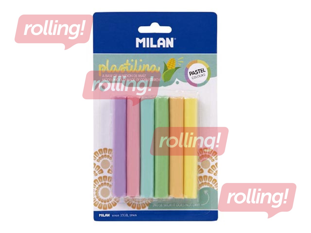 Modelleerimissavi pulgad Milan, 6 pastellvärvi