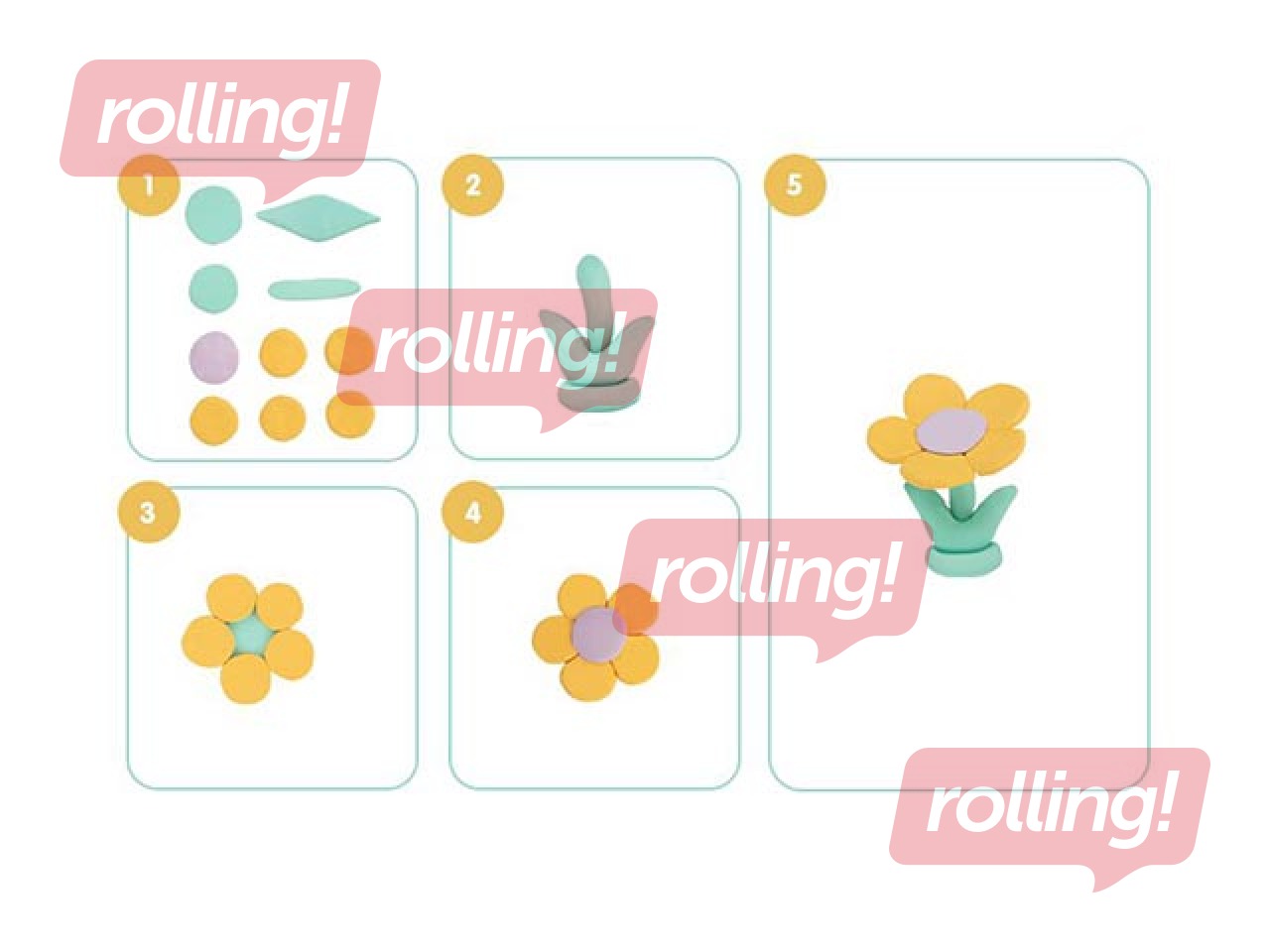 Modelleerimissavi pulgad Milan, 6 pastellvärvi