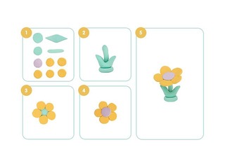 Пластилин - масa для лепки Milan, 6 пастельных тонов