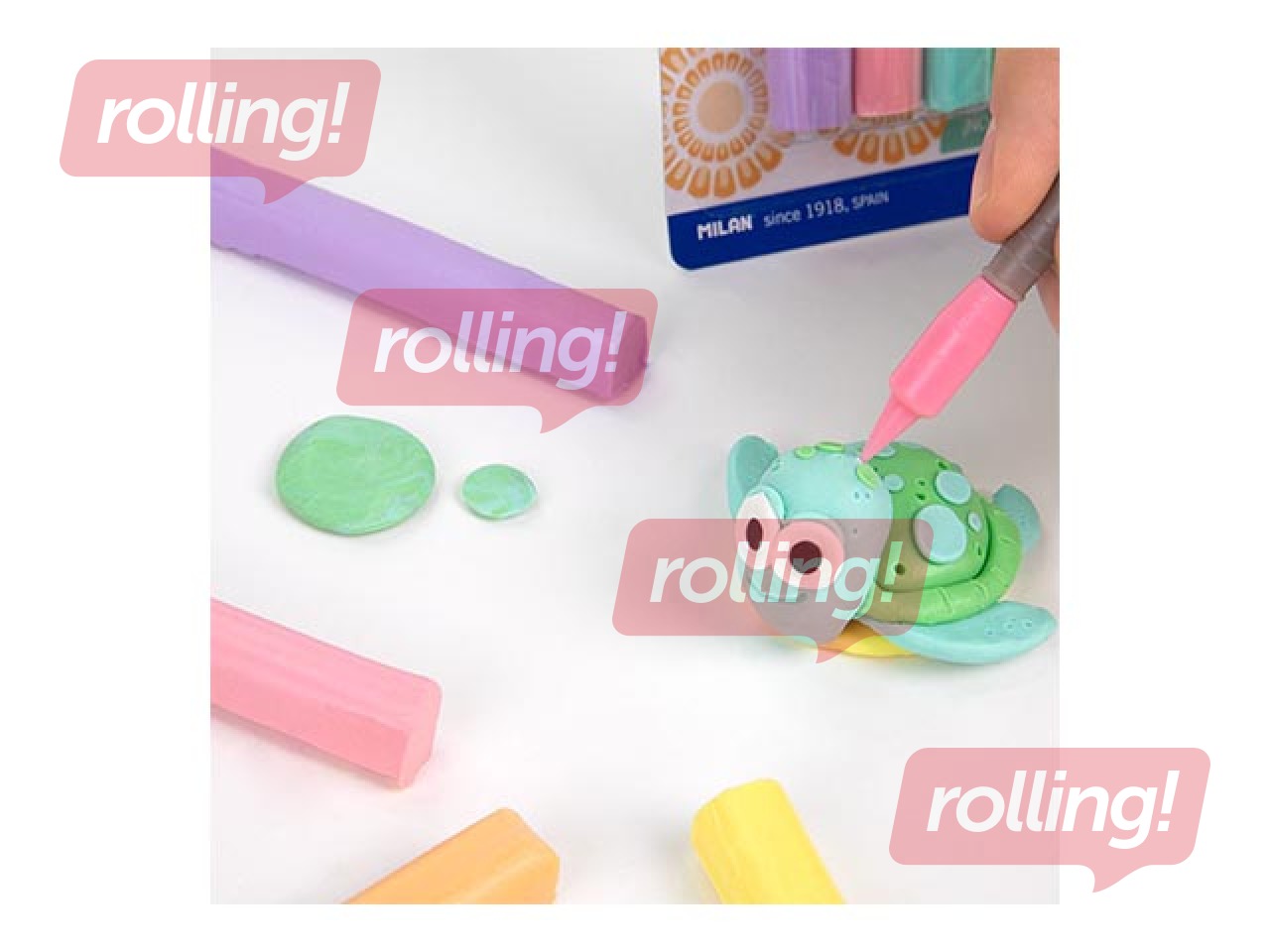 Plastilīns Milan, 6 pasteļkrāsas