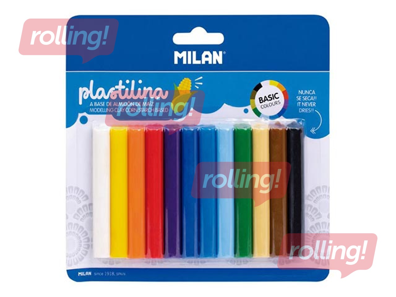 Plastilīns Milan, 12 krāsas