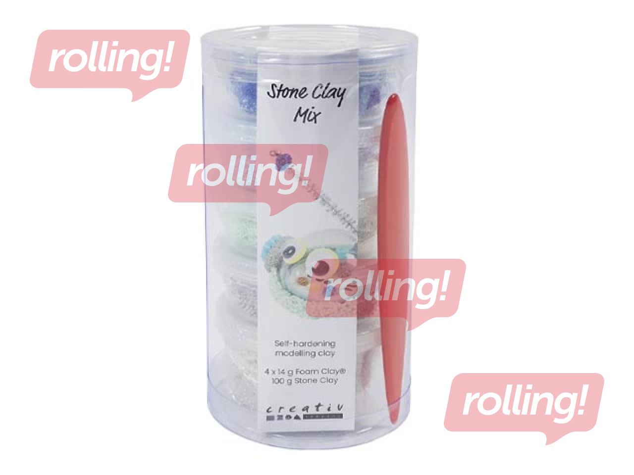 Набор для лепки из глины и камня, синий, зелёный