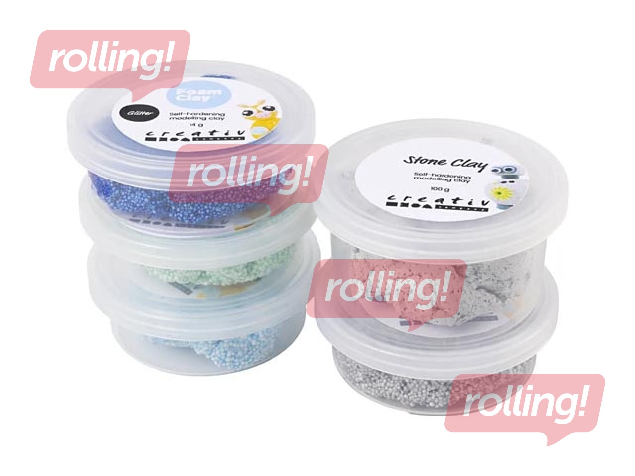 Vormimissavi ja kivisavi segu, sinine, roheline