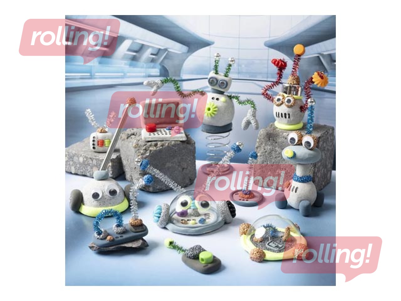 Vormimissavi ja kivisavi segu, sinine, roheline