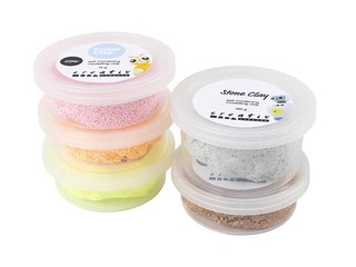 Смесь лепного и каменного пластилина, красная, оранжевая