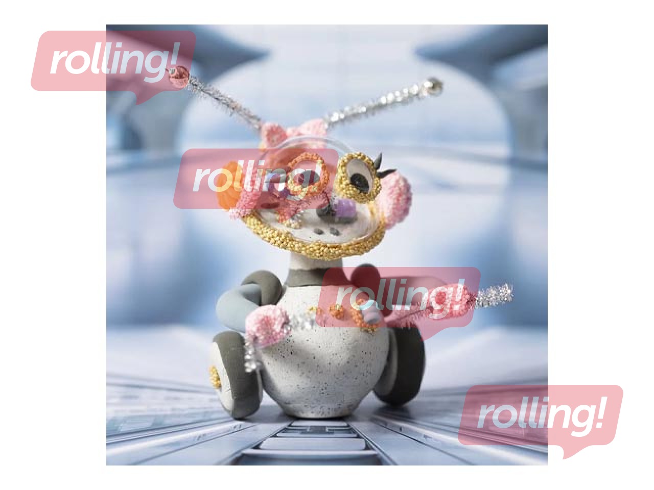 Смесь лепного и каменного пластилина, красная, оранжевая