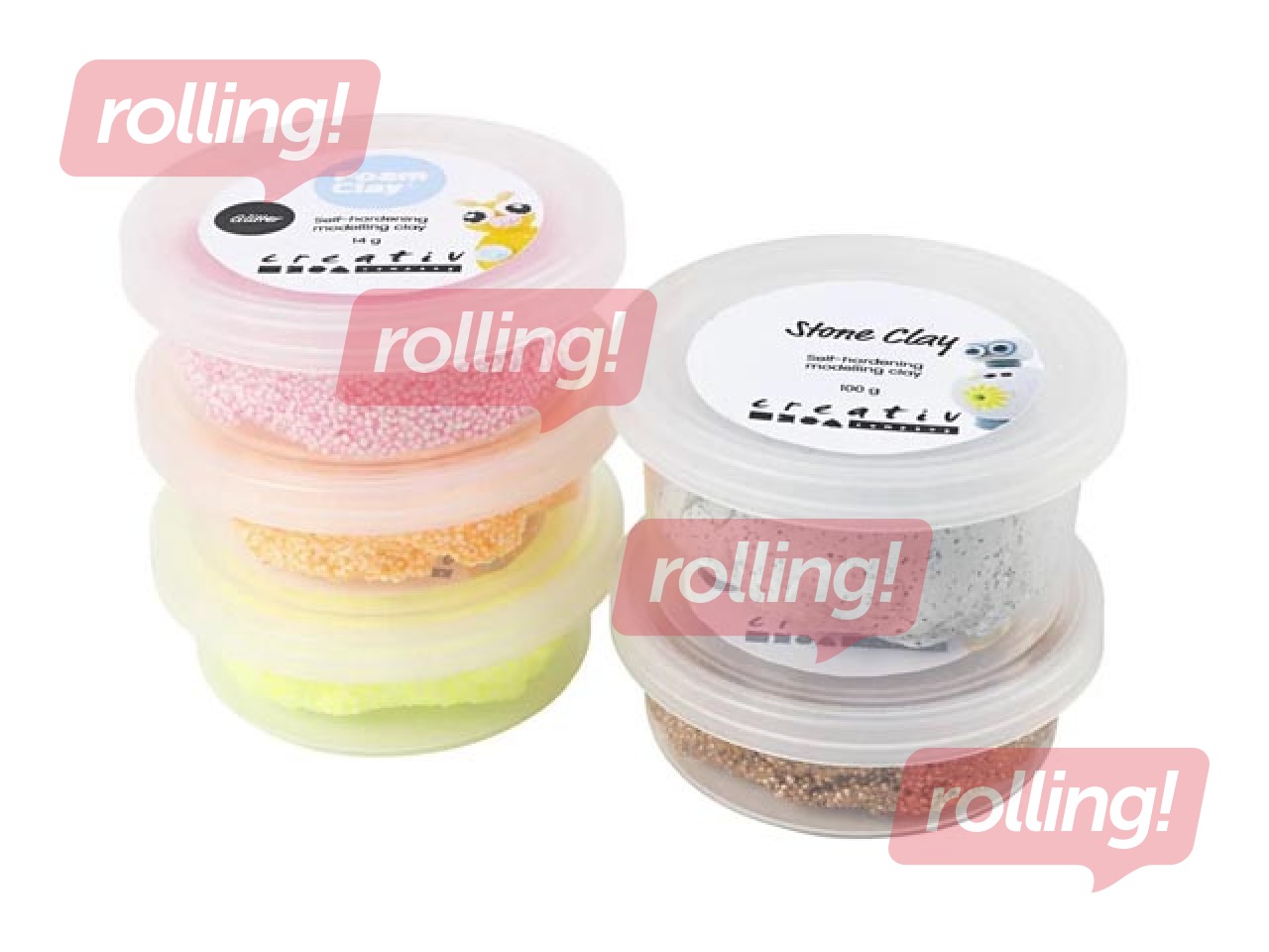 Vormimismassi ja kivisavi segu, punane, oranž