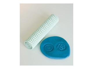 Rullik lainelise reljeefi loomiseks Mīci, pastellsinine