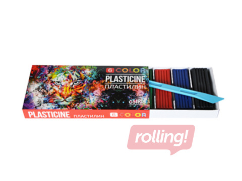 Plasticine Osiris with knife, 6 colours