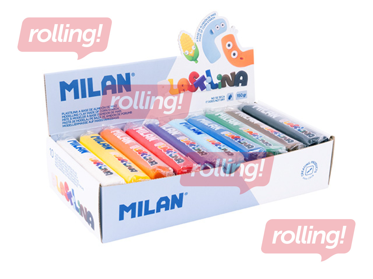 Plastiliinikomplekt Milan, 10 värvi
