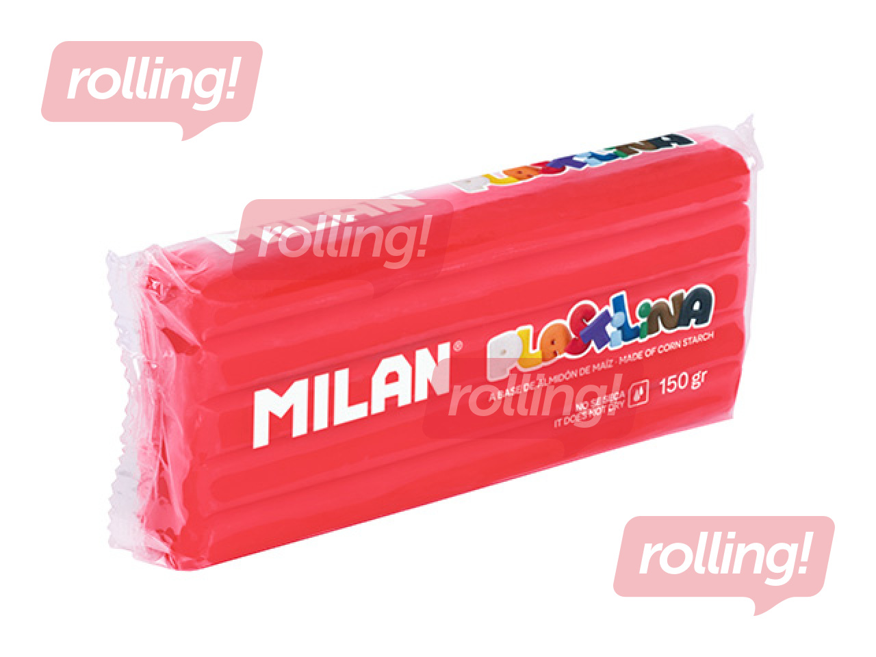 Plastilīns Milan, 150g, sarkans