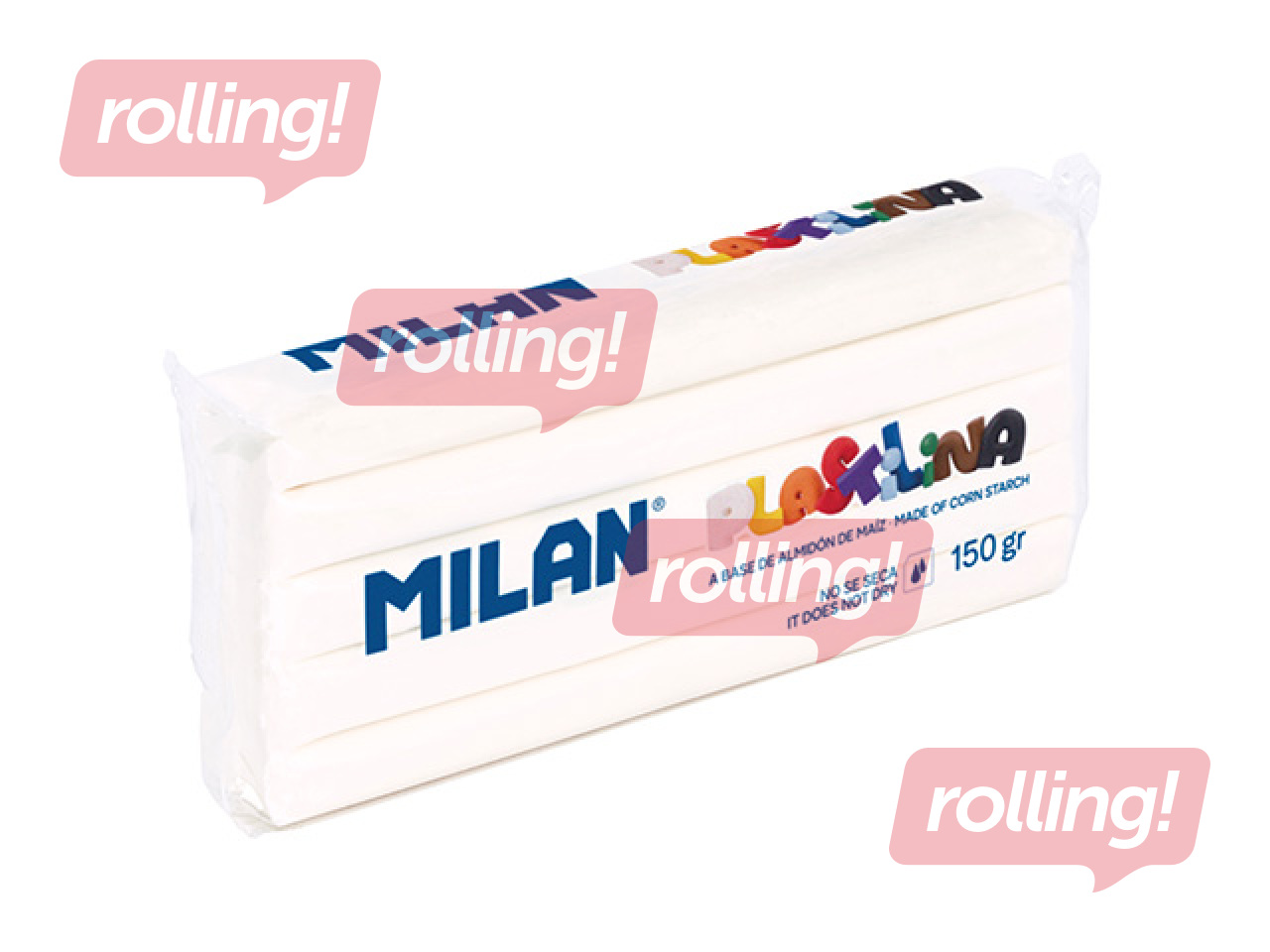 Plastiliin Milan, 150g, valge