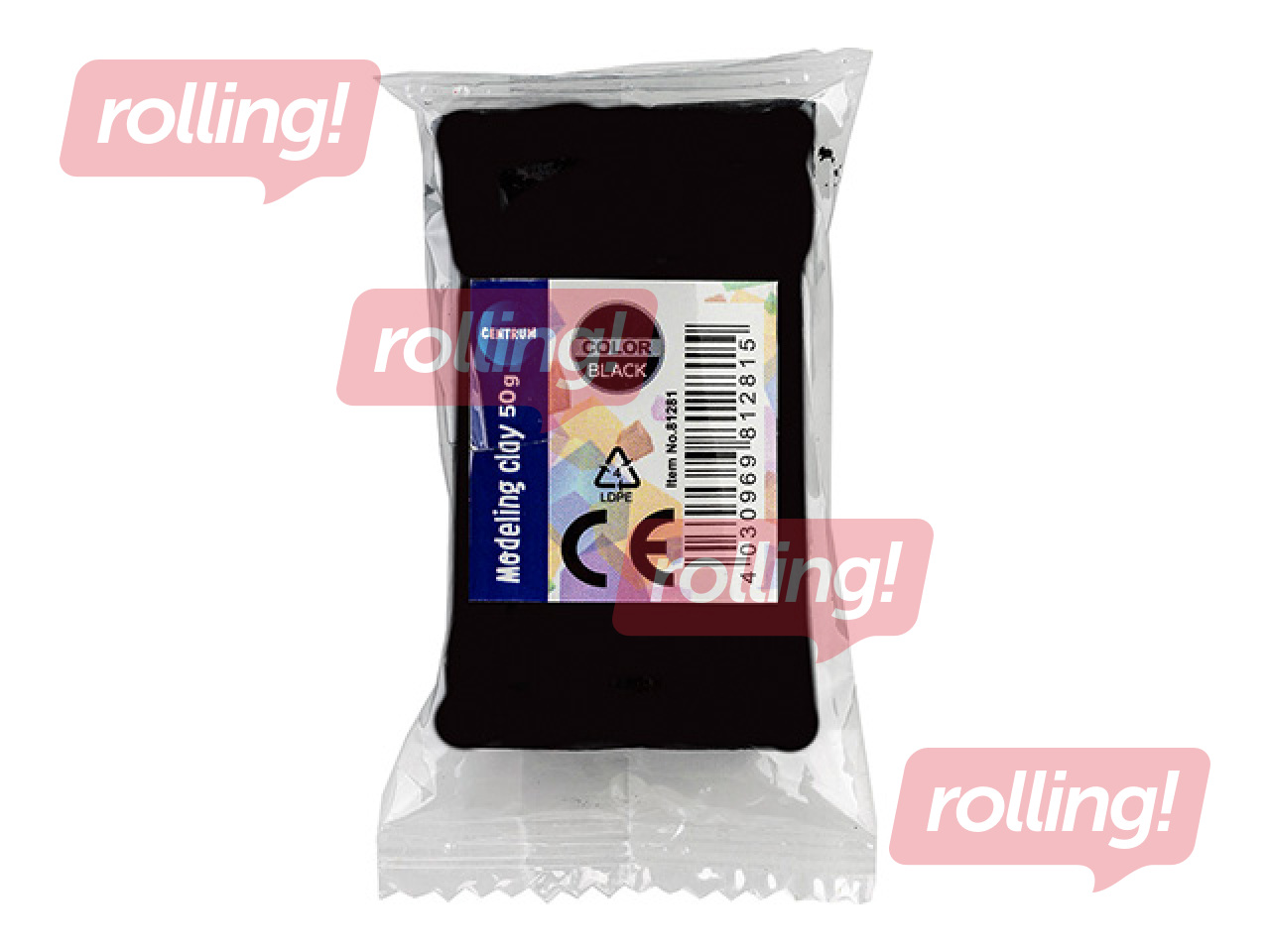 Plastiliin Centrum, must, 50g