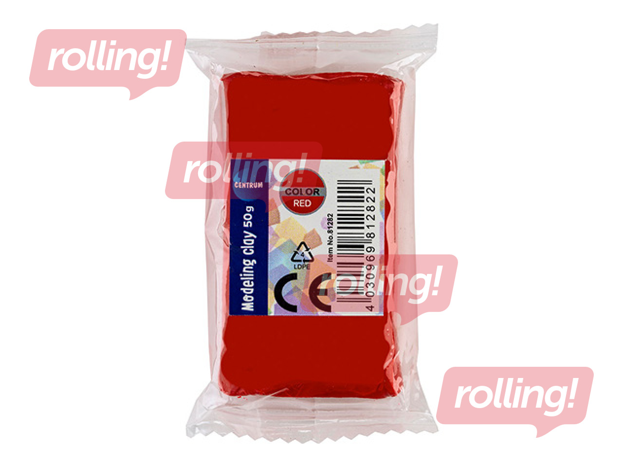 Пластилин Centrum, красный, 50г