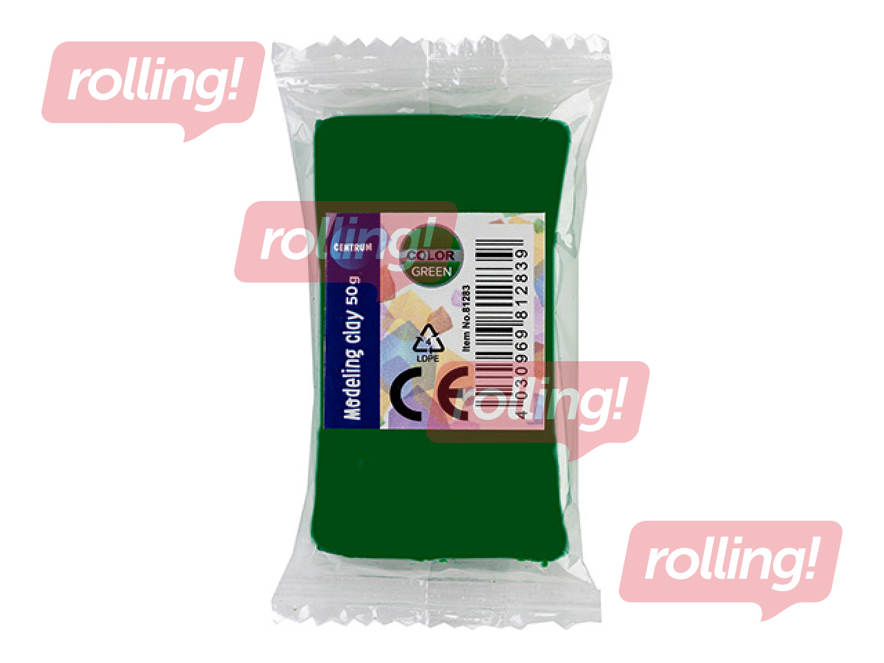 Plastiliin Centrum, roheline, 50g