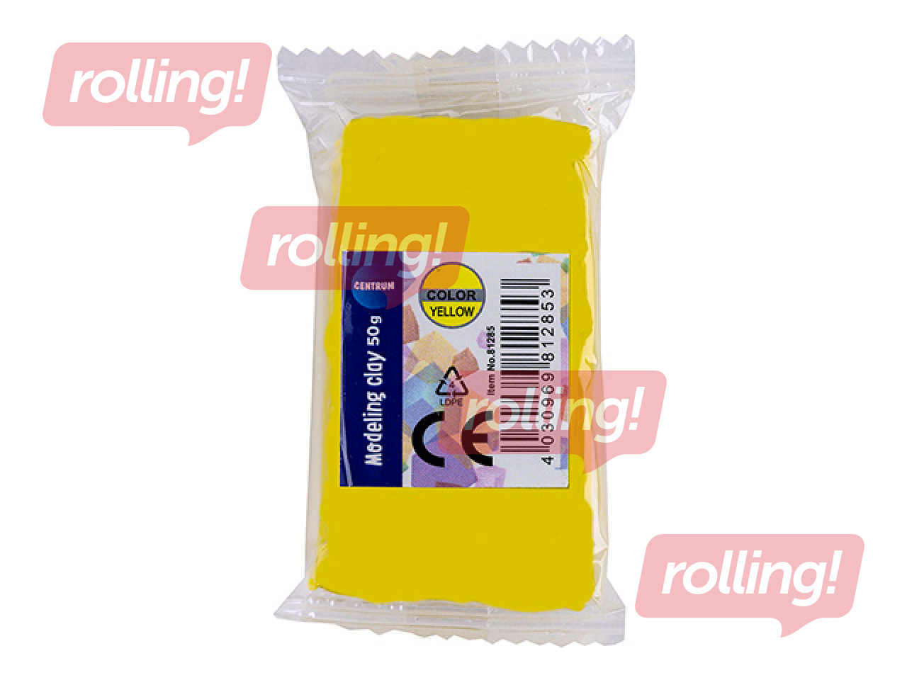 Plastilīns Centrum, dzeltens, 50g
