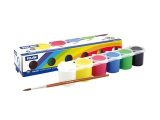 Box 6 jars 25 ml poster paint assorted colours