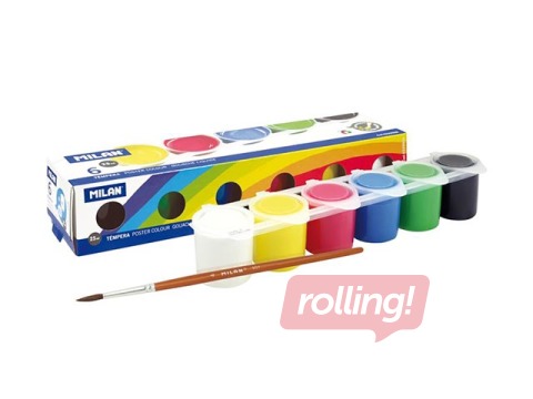 Guaššvärvid Milan, 25 ml, 6 värvi